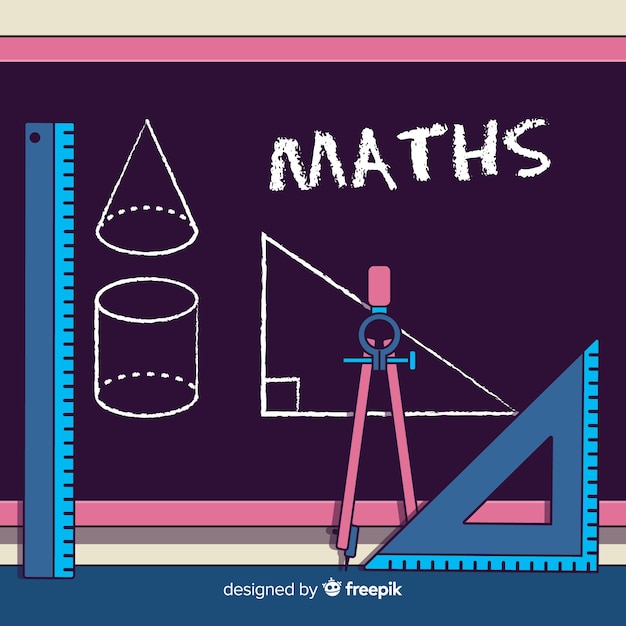 Cartoon math elements background