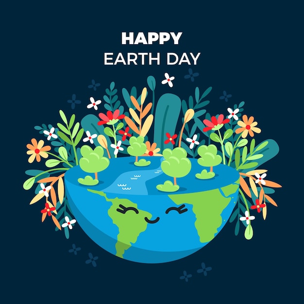 Free vector cartoon mother earth day illustration