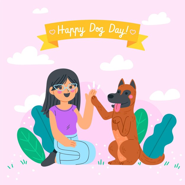 漫画全国犬の日のイラスト