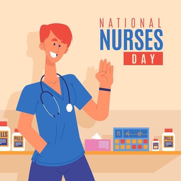 Мультяшный национальный день медсестер