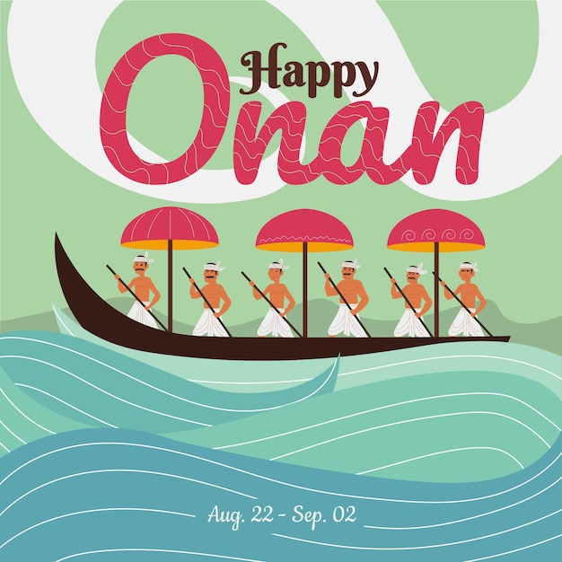 Free vector cartoon onam illustration