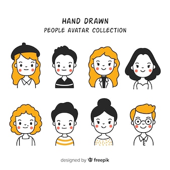 Cartoon people avatar collection