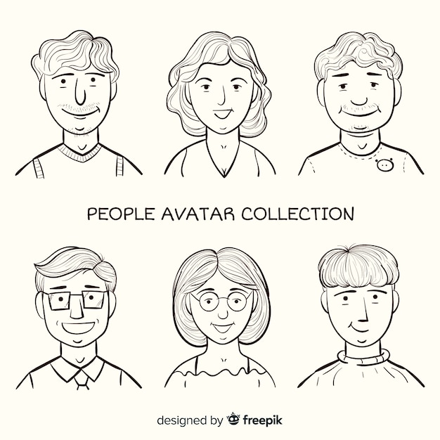 Cartoon people avatar pack
