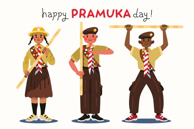 만화 pramuka 하루 그림