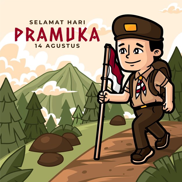 만화 pramuka 하루 그림