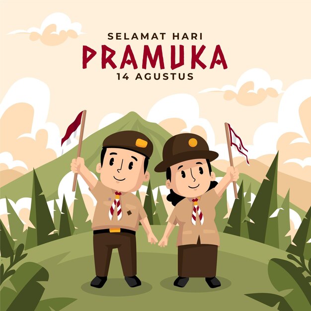 만화 pramuka 하루 그림
