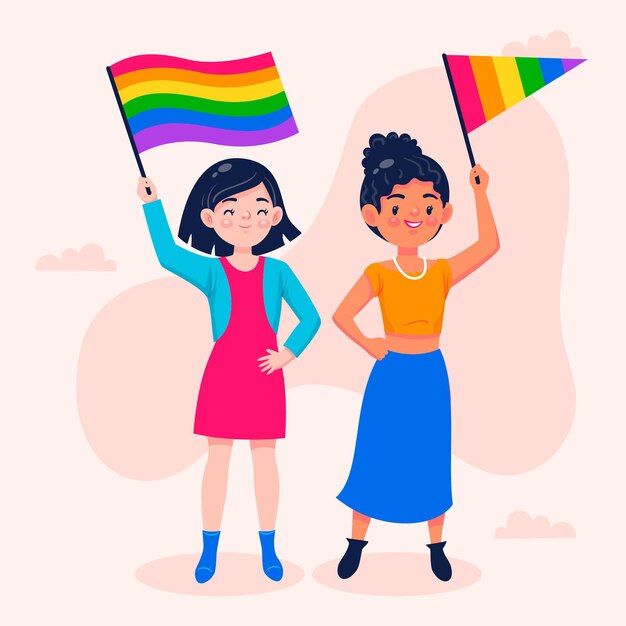 Cartoon pride day illustration