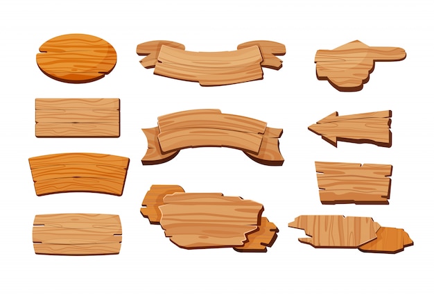 Мультяшный набор деревянных вывесок