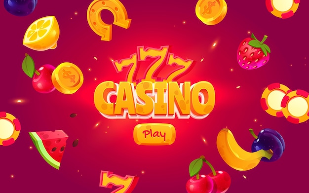 Vettore gratuito sfondo di slot dei cartoni animati