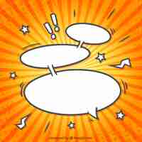 Free vector cartoon speech bubbles