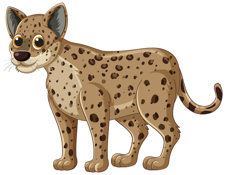Free Vector cartoon spotted hyena vector illustration