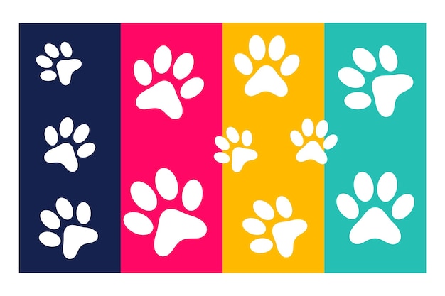 Cartoon style animal footprint pattern background design