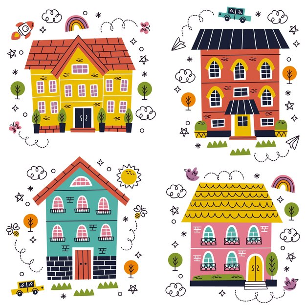 Free vector cartoon style home illustration