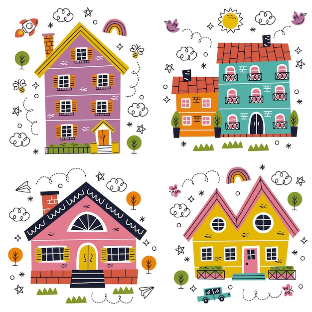 Free vector cartoon style home illustration