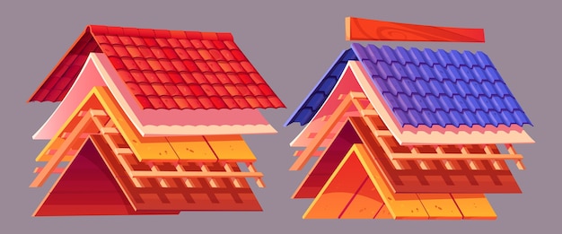 Free vector cartoon style roof top design