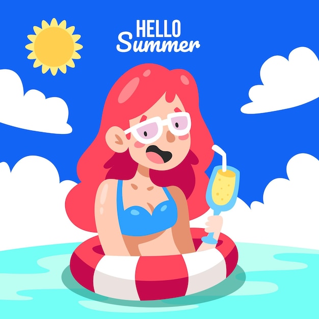 Free vector cartoon summer illustration