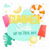 Free vector cartoon summer sale illustration