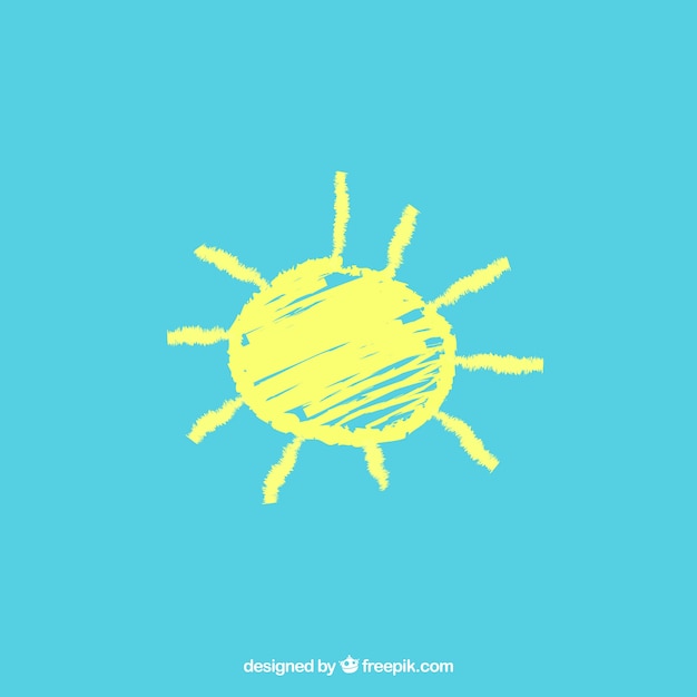 Free vector cartoon sun draw