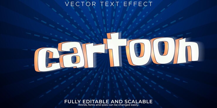 무료 Vector 만화 텍스트 효과 편집 가능한 만화 및 자식 텍스트 스타일