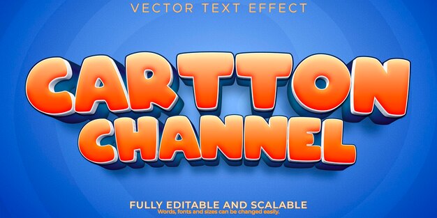 Cartoon text effect editable comic and funny text style