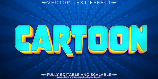 Free vector cartoon text effect editable comic and pop art text style