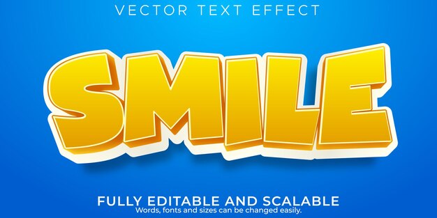 Cartoon text effect, editable kids and school text style