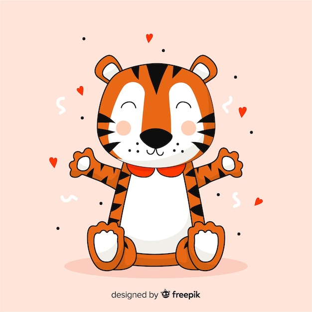 Cartoon tiger background