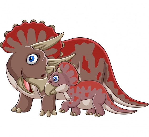 Download Free Cartoon Triceratops With Her Baby Premium Vector Use our free logo maker to create a logo and build your brand. Put your logo on business cards, promotional products, or your website for brand visibility.