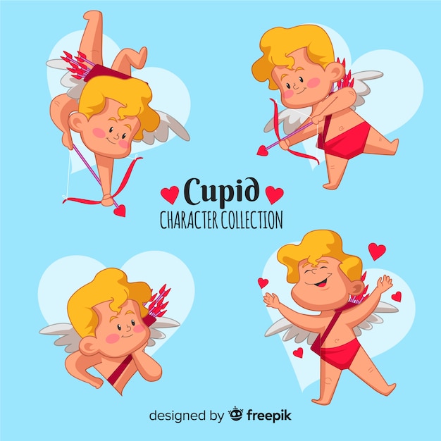 Pacchetto di cupido di san valentino dei cartoni animati