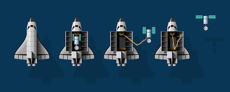 Free Vector cartoon vector illustration rocket launch isolated set.