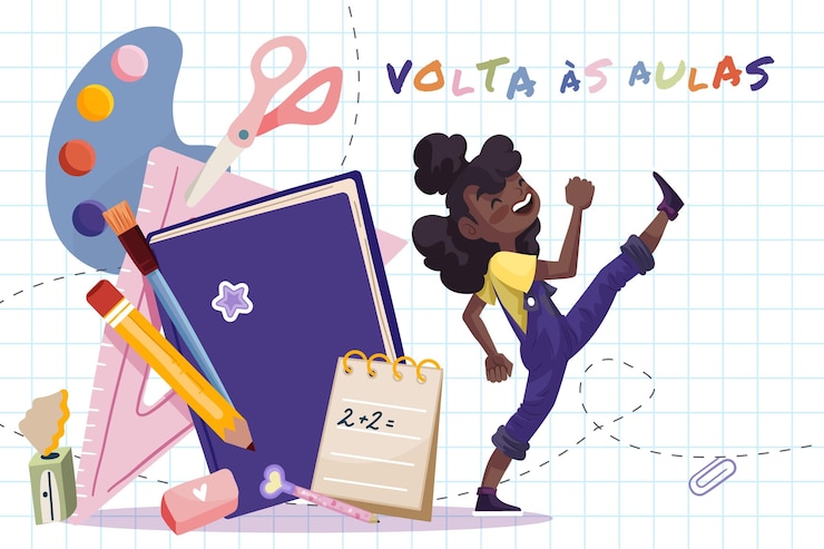 Free Vector cartoon volta as aulas background