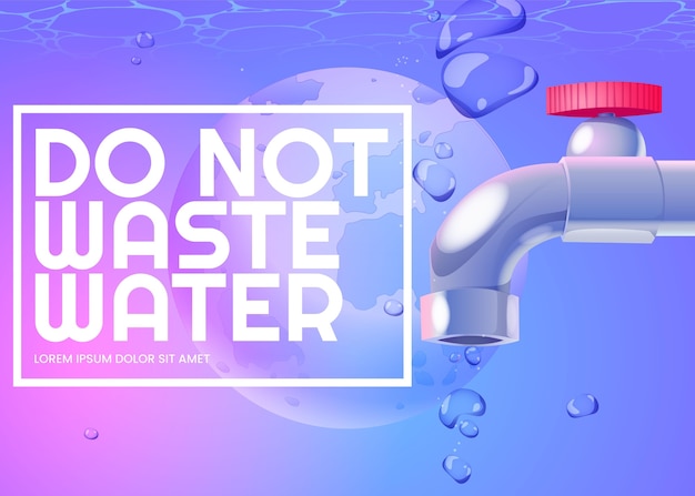 Free vector cartoon water waste background