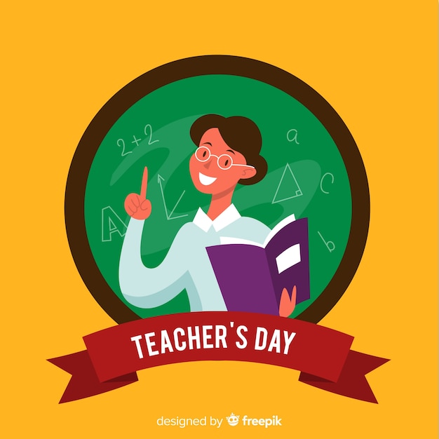 Free vector cartoon world teachers' day event