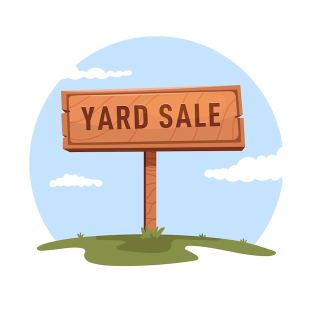 Free vector cartoon yard sign