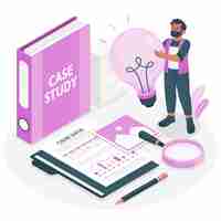 Free vector case study concept illustration