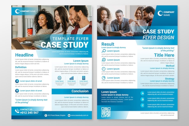 Free vector case study flyer template