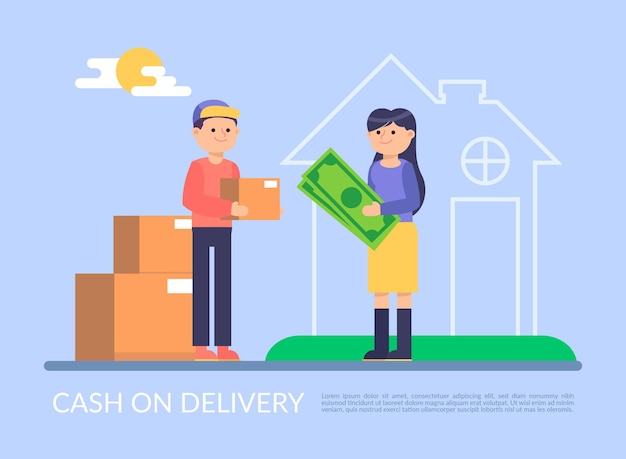 Cash on delivery concept