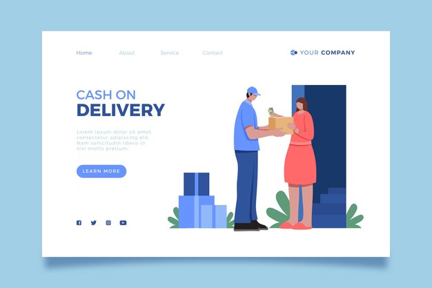 Cash on delivery landing page template