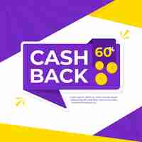 Free vector cashback background concept