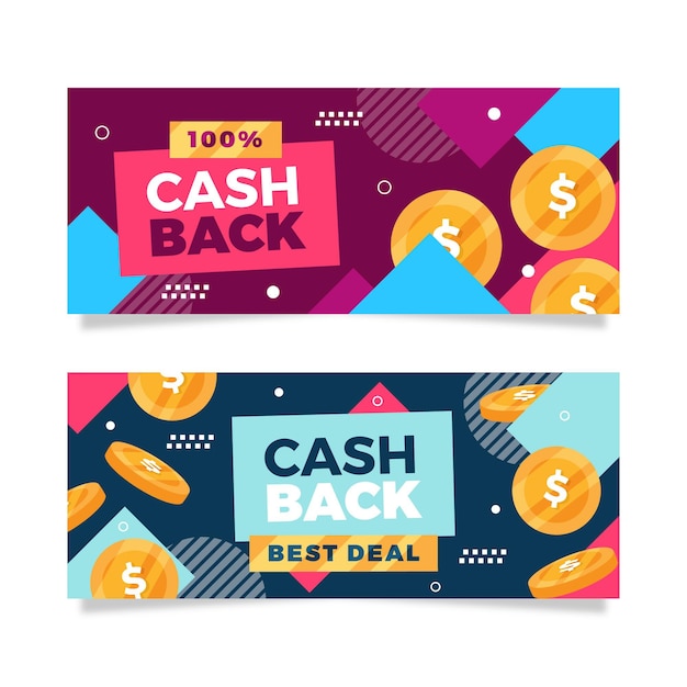 Free vector cashback banner template