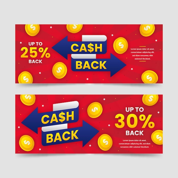 Free vector cashback banner template