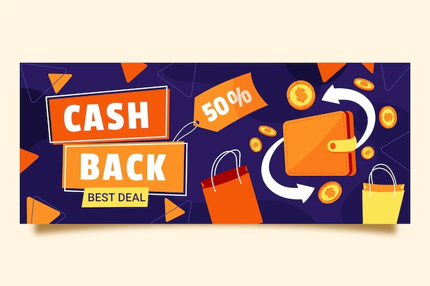 Free vector cashback banner template