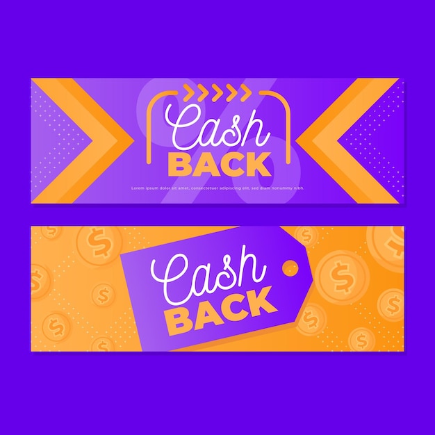 Free vector cashback banner template