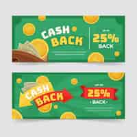 Free vector cashback banner template