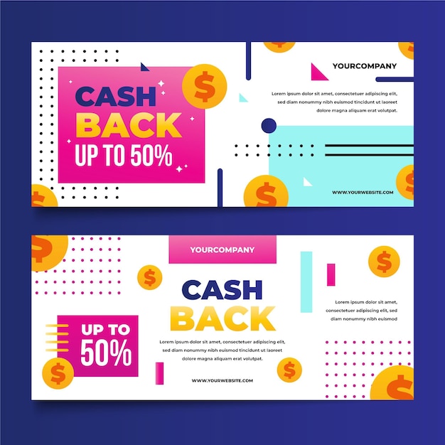 Free vector cashback banner template