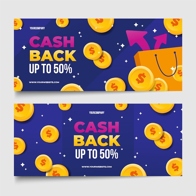 Free vector cashback banner template