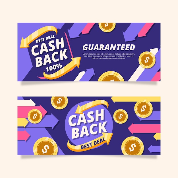 Free vector cashback banner template