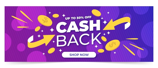 Free vector cashback banner template