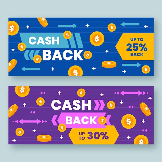 Free vector cashback banner template