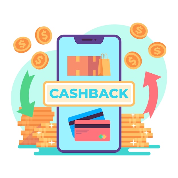 Free vector cashback concept illustrated